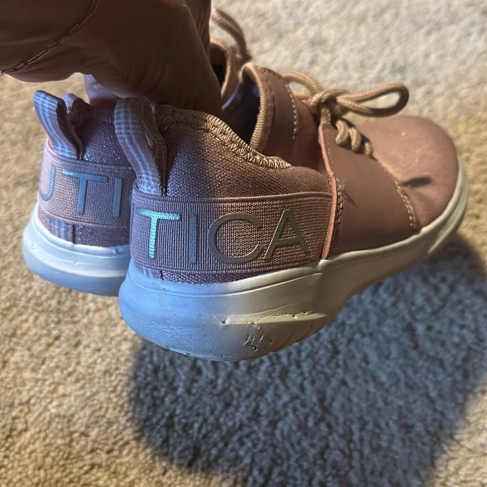 Nautical pink sparkle sneaker - Picture 2 of 4